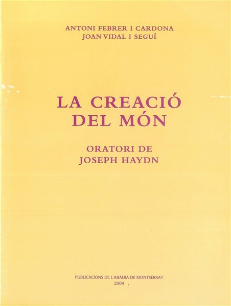 La creació del món. Oratori de Joseph Haydn