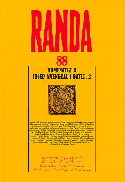 Randa 88. Homenatge a Josep Amengual i Batle 2
