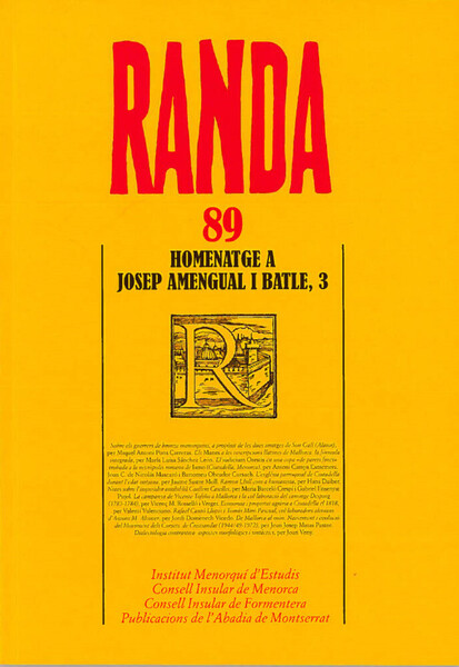 Randa 89. Homenatge a Josep Amengual i Batle, 3