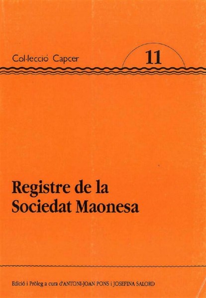 Registre de la Societat Maonesa