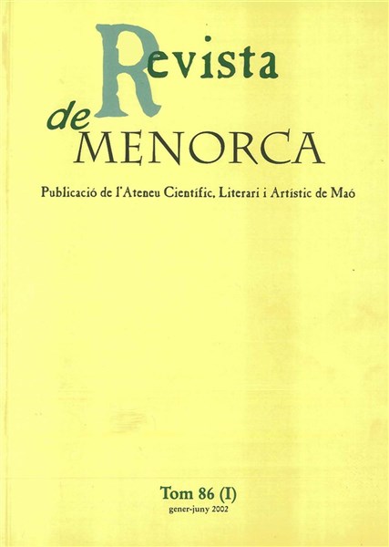 Revista de Menorca. Tom 86 (I) gener - juny 2002