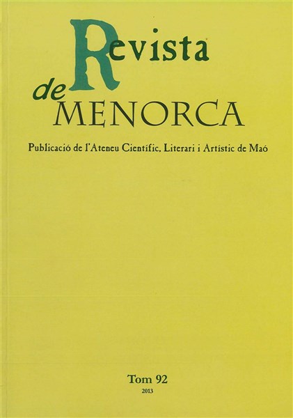 Revista de Menorca. Tom 92 (2013)