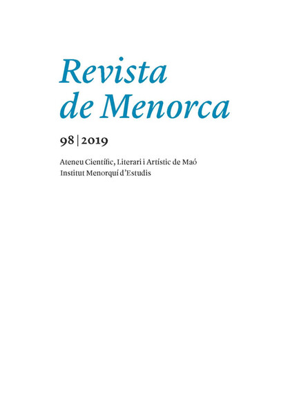 Revista de Menorca. Tom 98 (2019)